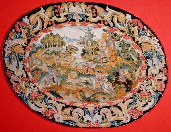 Metsästyskohtaus, n. 1710-35 (kirjonta kankaalle) tekijältä French School