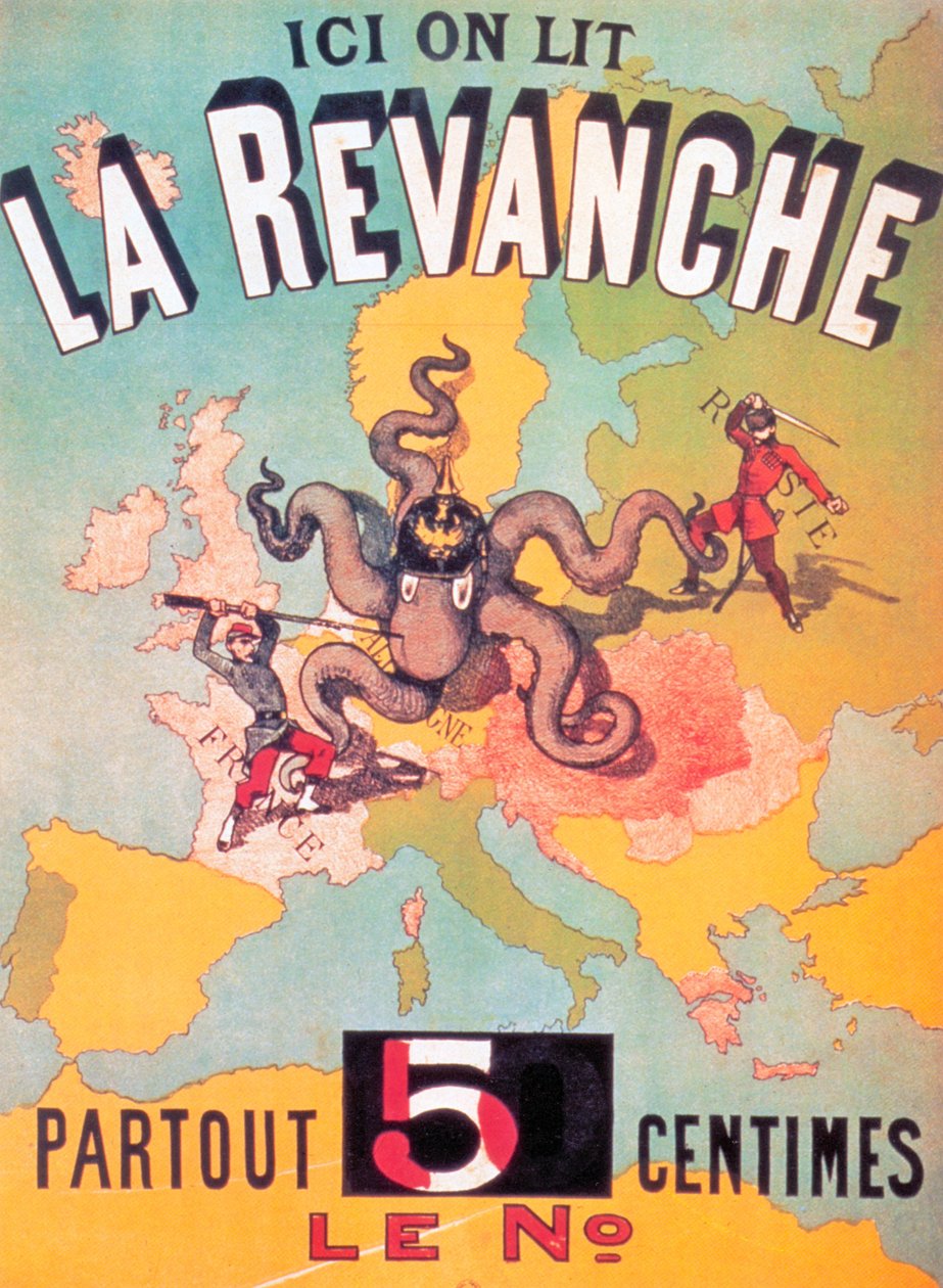 Täällä luemme La Revanchea kaikkialta 5 senttiä numerosta, 1886 tekijältä French School