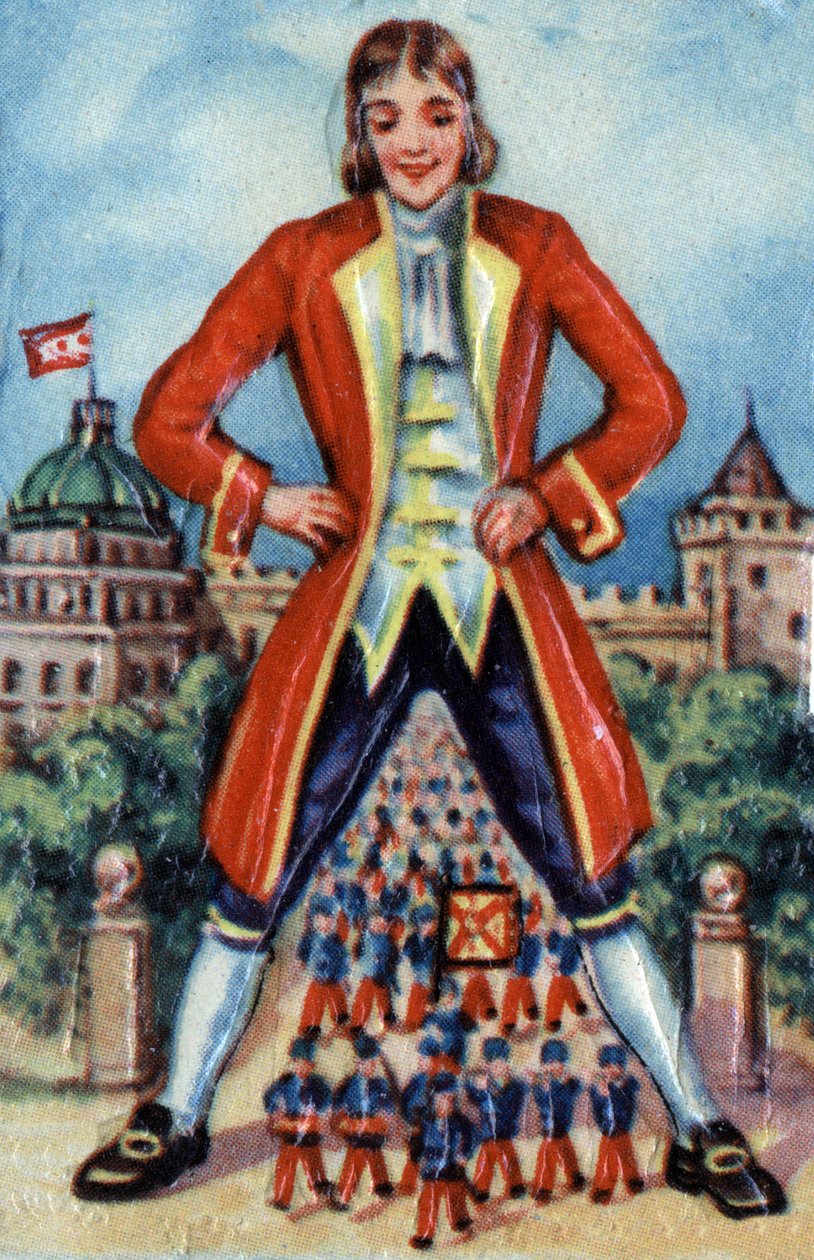 Kuvitus "Gulliverin matkalle", kirjoittanut Jonathan Swift, n. 1900 (kromo) tekijältä French School