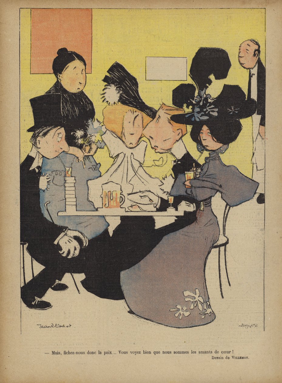 Le Rire -lehden kuvitus (värilitro) tekijältä French School