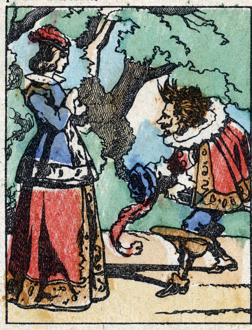 Kuvitus "Riquet a la houppe" -kirjaan, ranskalaisen kirjailijan Charles Perrault