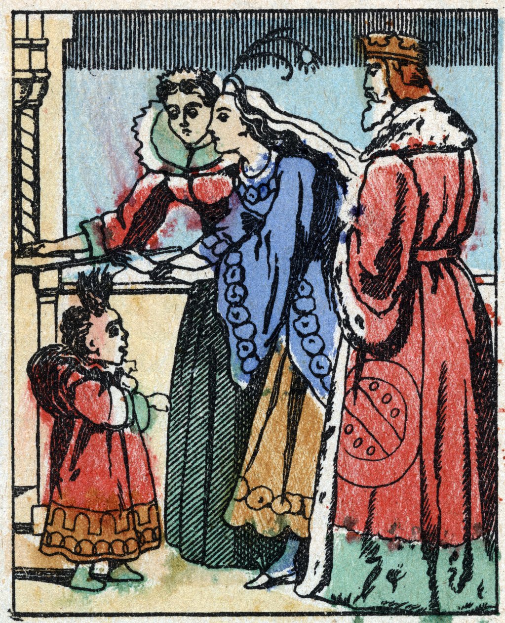 Kuvitus "Riquet a la houppe" -kirjaan, ranskalaisen kirjailijan Charles Perrault