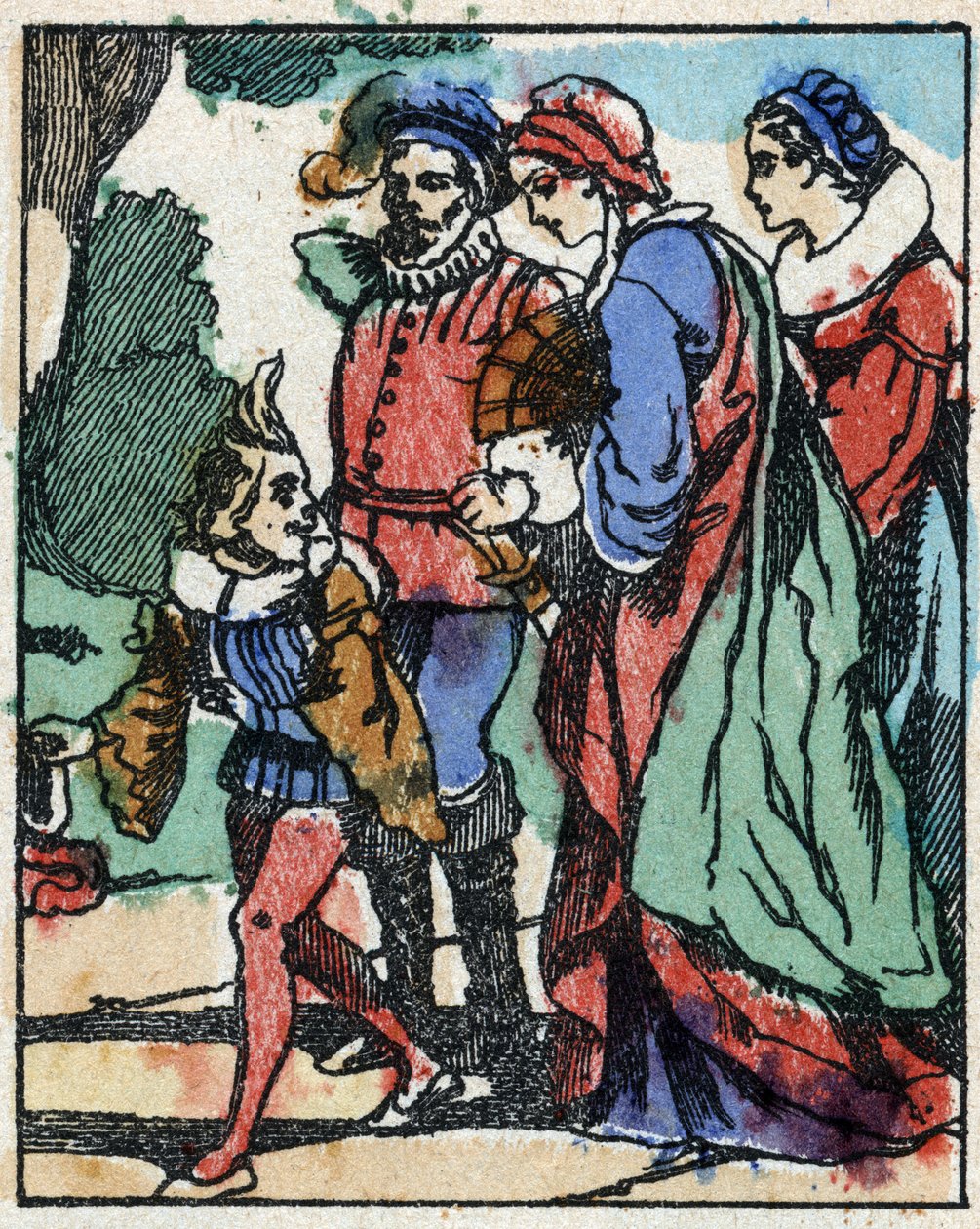 Kuvitus "Riquet a la houppe" -kirjaan, ranskalaisen kirjailijan Charles Perrault