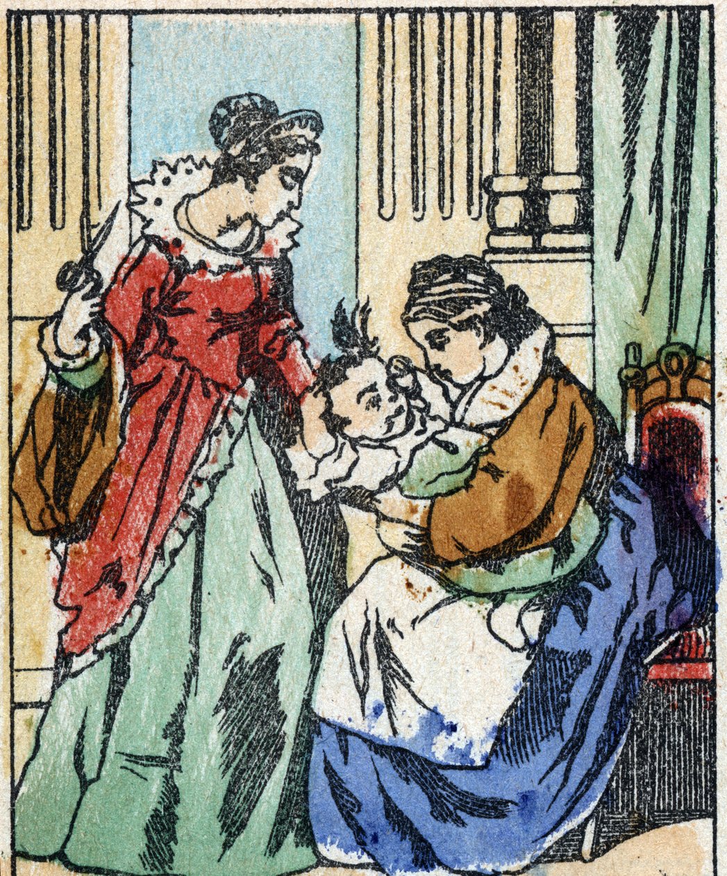 Kuvitus "Riquet a la houppe" -kirjaan, ranskalaisen kirjailijan Charles Perrault