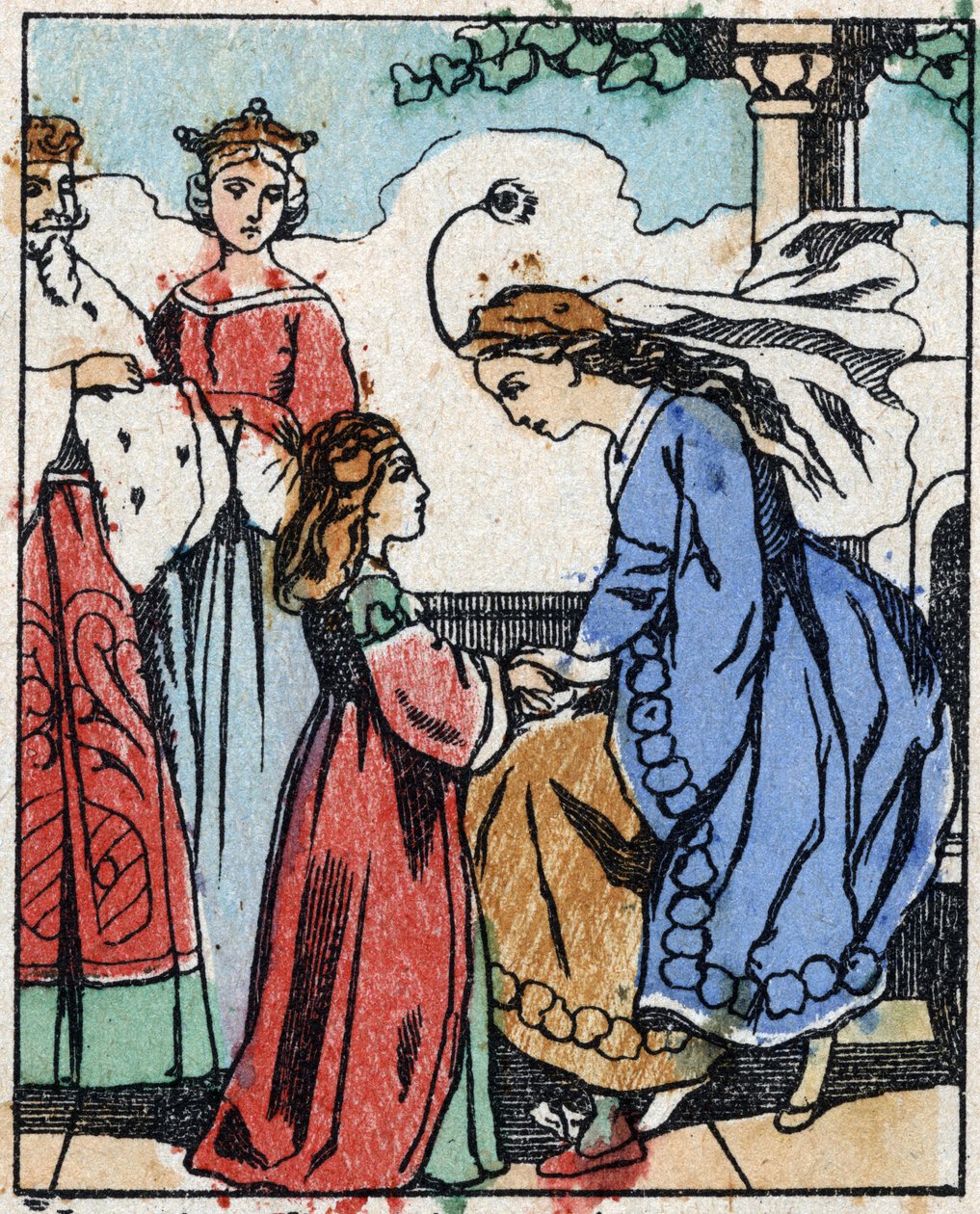 Kuvitus "Riquet a la houppe" -kirjaan, ranskalaisen kirjailijan Charles Perrault