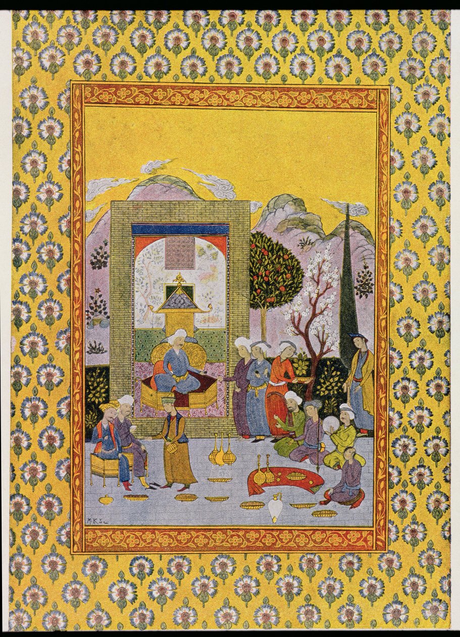 Kuvitus elokuvaan The Arabian Nights, 1895 (värikaiverrus) tekijältä French School