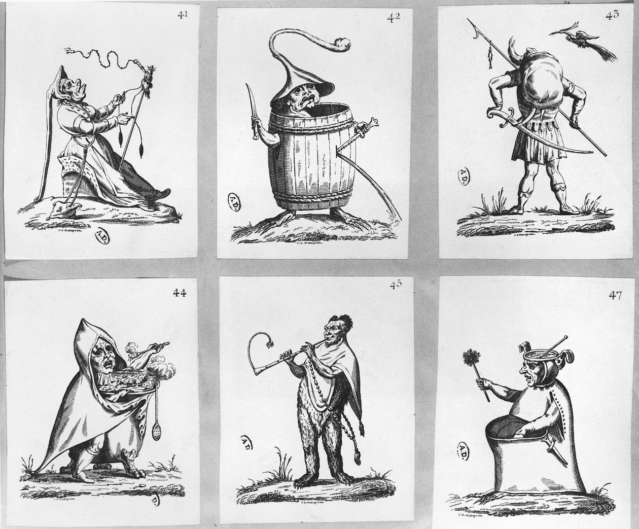 Kuvitus teoksesta "Gargantua ja Pantagruel", François Rabelais (kaiverrus) tekijältä French School