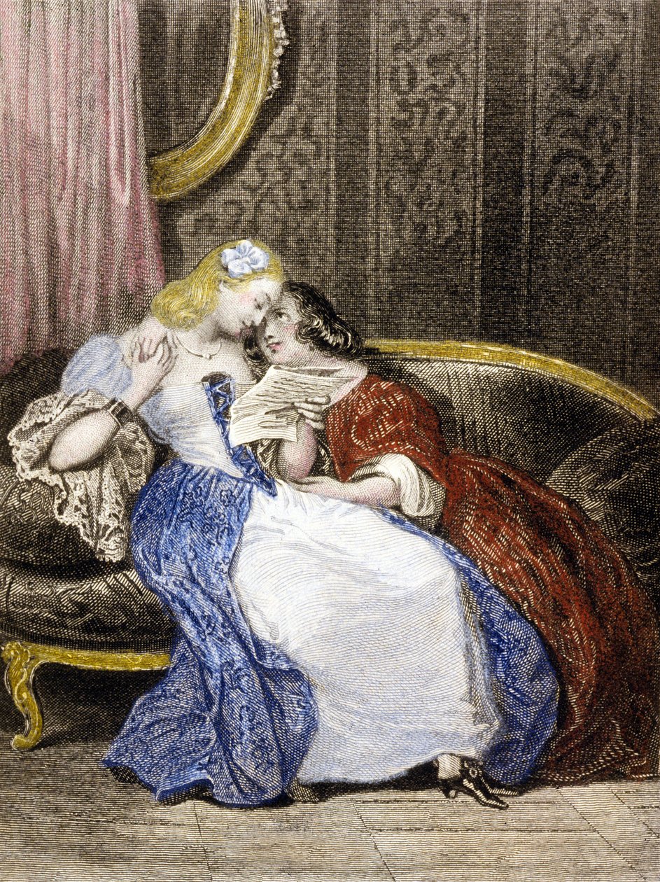 Kuvitus Julie or the New Heloise, n. 1852 tekijältä French School