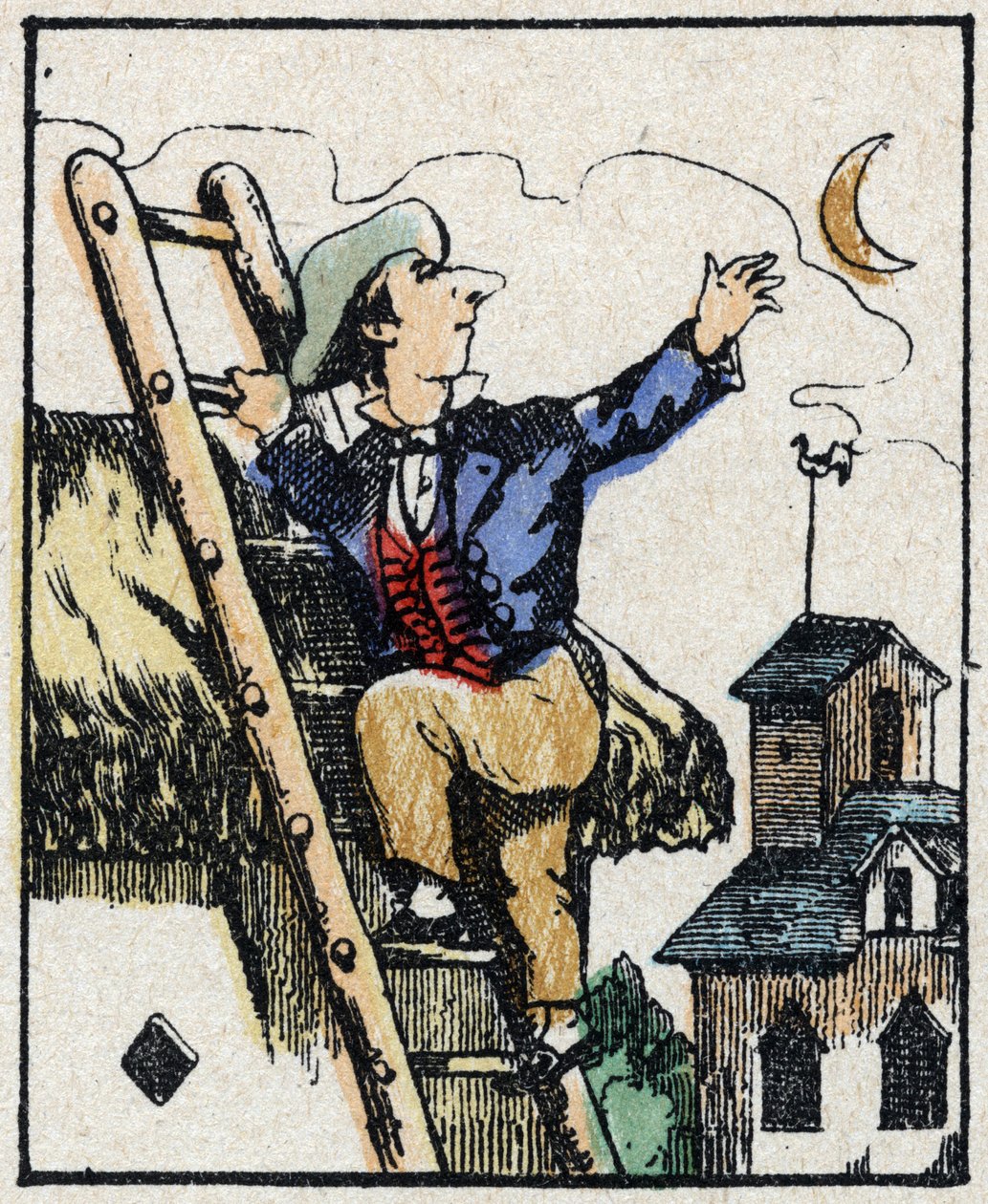 Kuva tarinasta "" Veridique Jeannot Serinetin historia "" Kuvien puukaiverrus Pellerin - Epinal, sd. 1800-luvun loppu. tekijältä French School