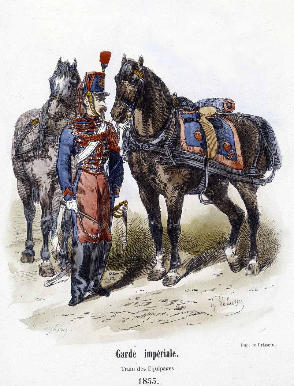 Keisarillinen vartija: miehistöjuna vuonna 1855 - A. Barbierin "" Histoire de l