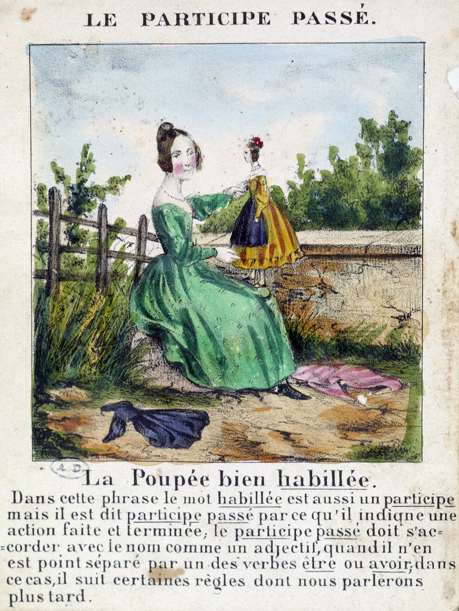 "La grammaire en images" -lehtisalbumissa, noin 1850. tekijältä French School