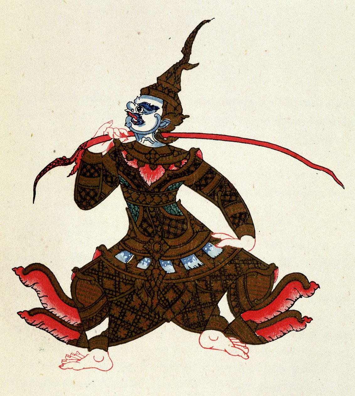 Indrajit (Ramayana-hahmo). Auguste Pavien teoksessa "Tales of Cambodia". tekijältä French School