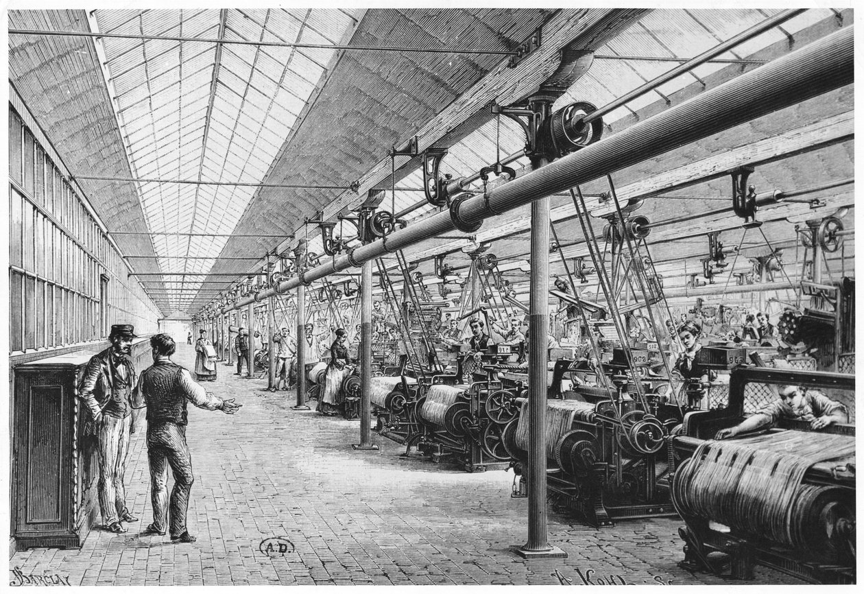 Teollinen kudonta Bagatellessa, 1884 tekijältä French School