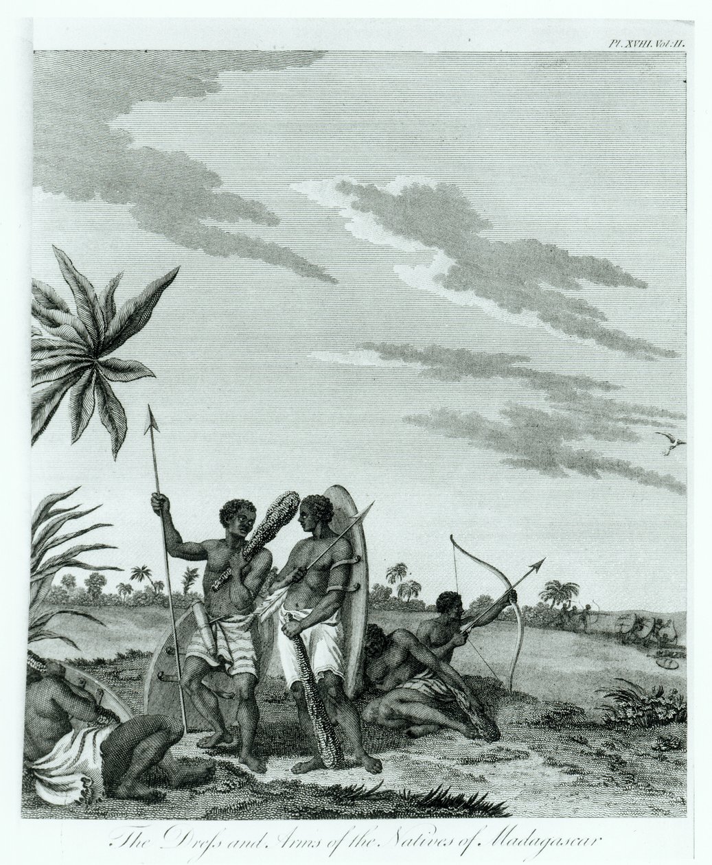 Madagaskarin asukkaat, kreivi Benyowskyn muistelmat ja matkat osasta 2, julkaistu 1790 tekijältä French School