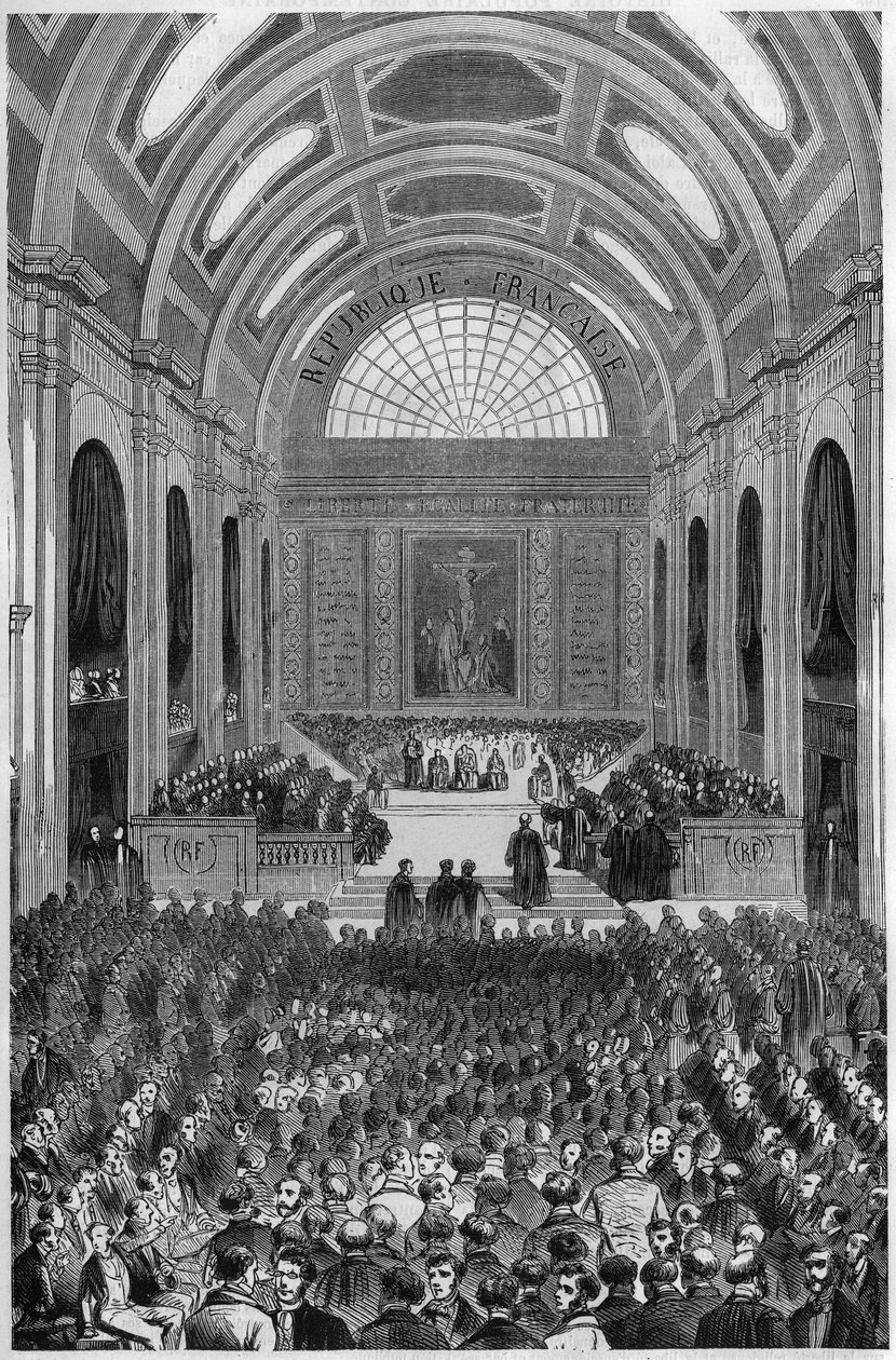 Institution de la Magistrature: vannoi virkavalansa 3. marraskuuta 1849 Pariisissa. tekijältä French School