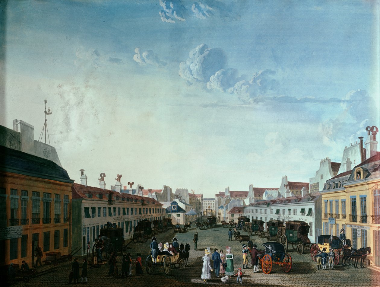 Imperial Stage-bussipalvelun sisäpiha, 1800-luvun alku tekijältä French School
