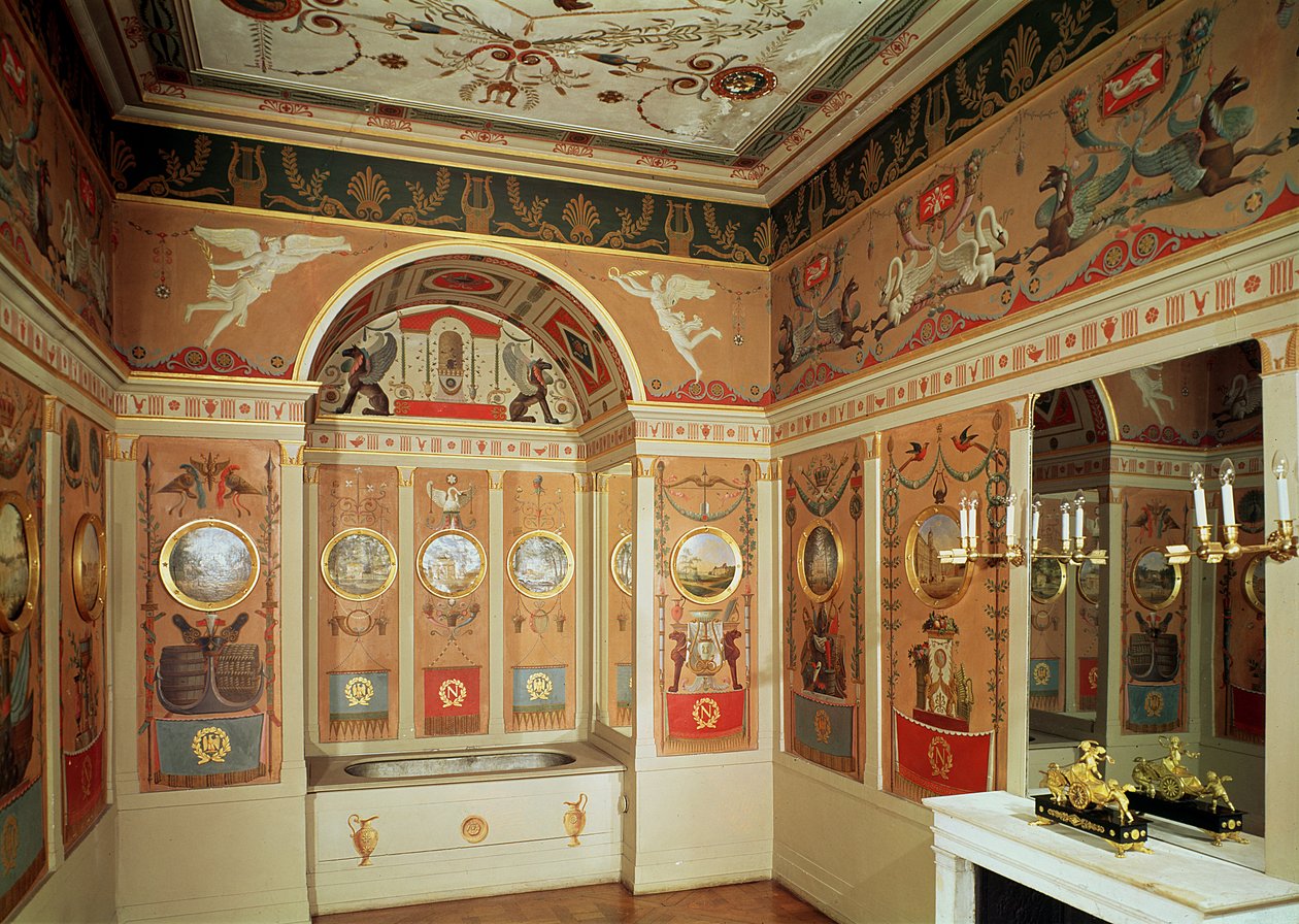 Napoleons-kylpyhuoneen sisustus, rakennettu vuonna 1807 tekijältä French School
