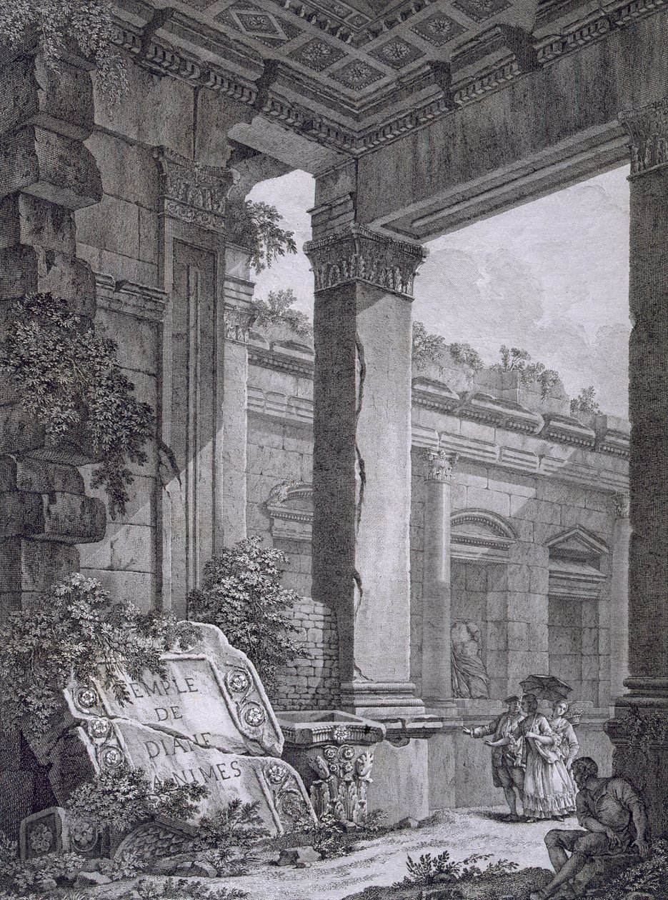 Nimesin Dianan temppelin sisustus, Antiquities of France: Vol I, Nimesin muistomerkit tekijältä French School