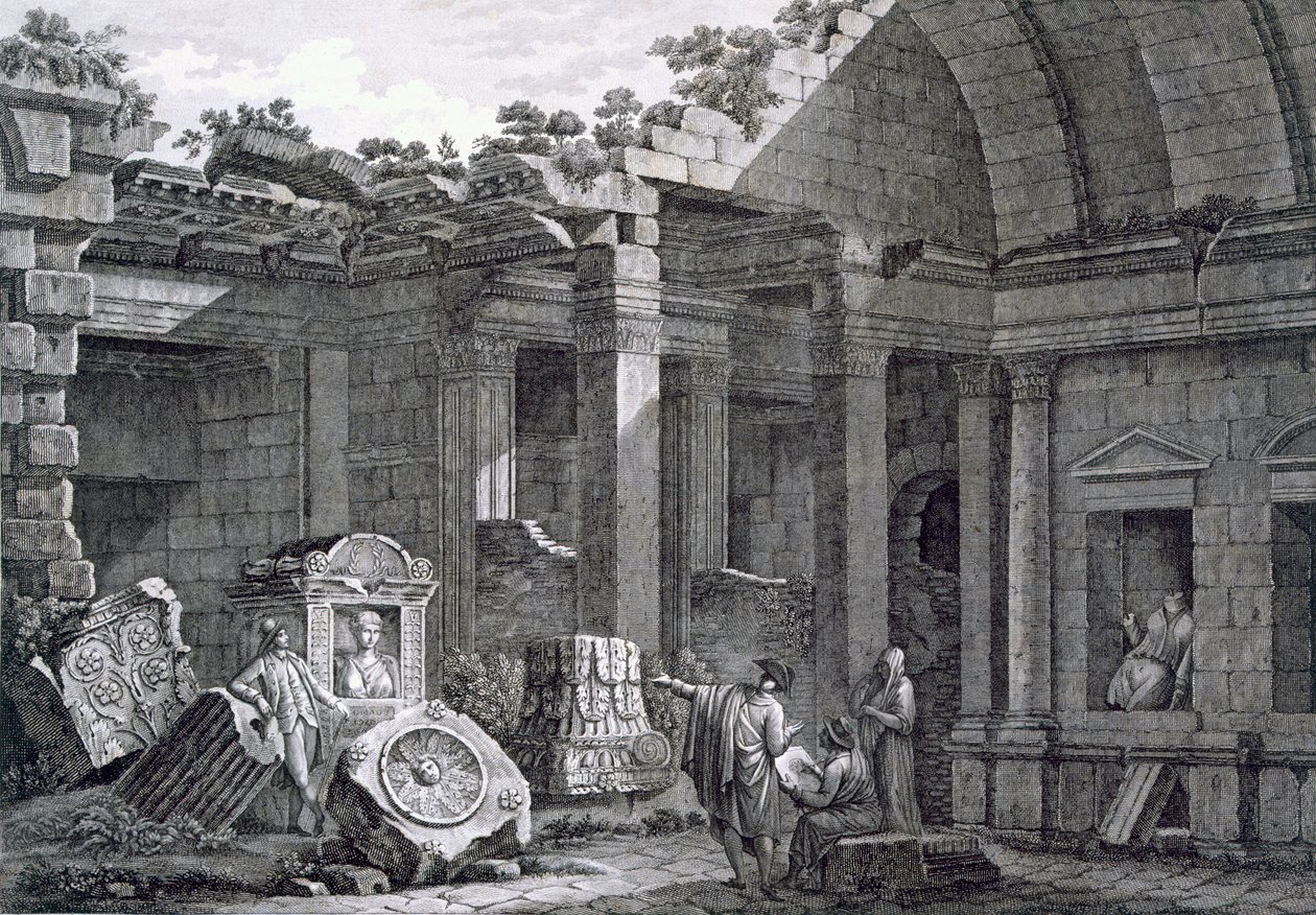 Nimesin Dianan temppelin sisustus, Antiquities of France: Vol I, Nimesin muistomerkit tekijältä French School