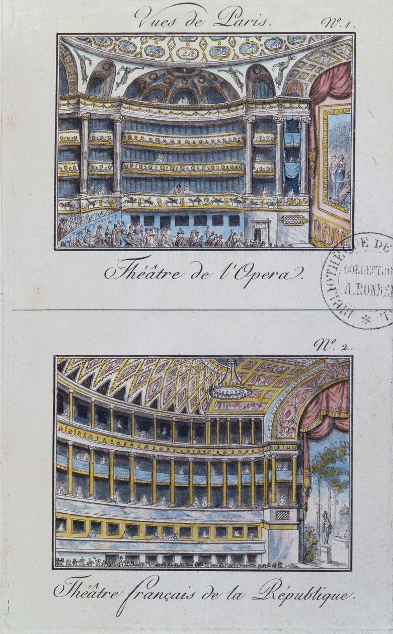 Theater de lOpera ja Theater de la Comedie Francaise, levy 1 Vues de Parisista tekijältä French School