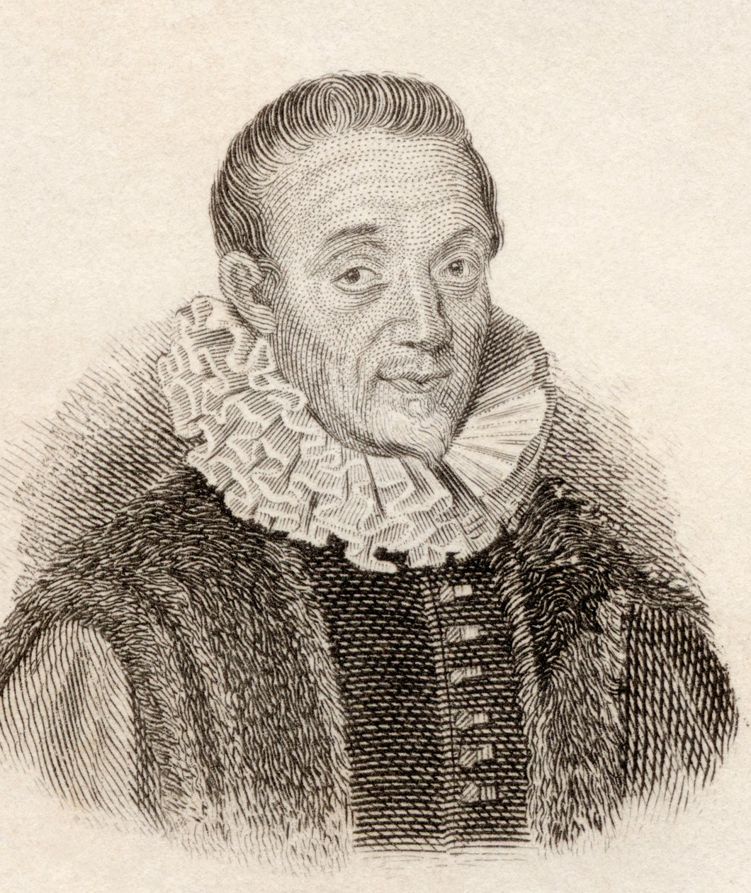 Jacques Auguste de Thou alias Thuanus, ranskalainen historioitsija, Crabbes Historical Dictionary pub. 1825 tekijältä French School