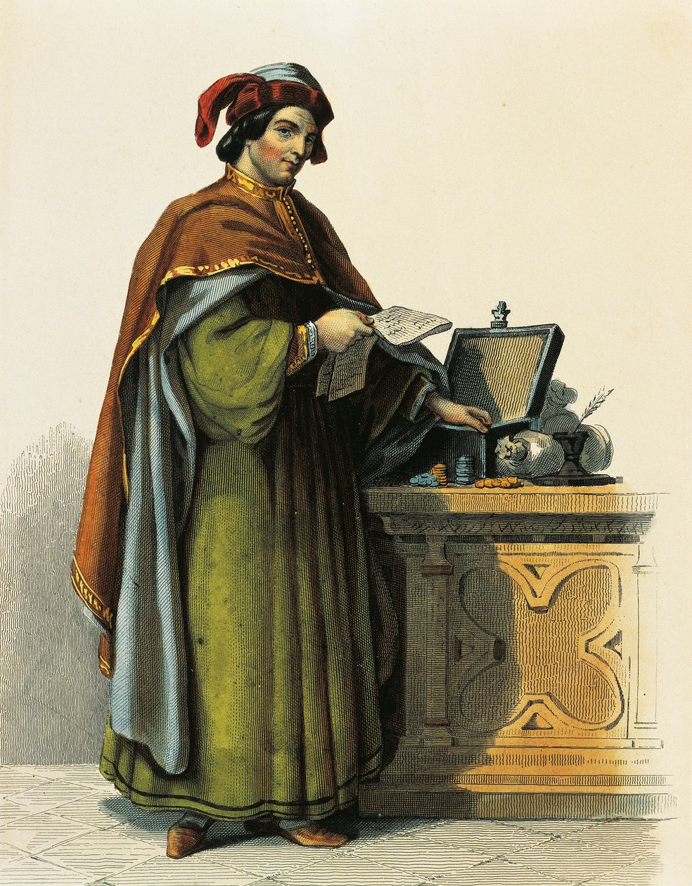 Jacques Coeur (n. 1395-1456), ranskalainen kauppias tekijältä French School