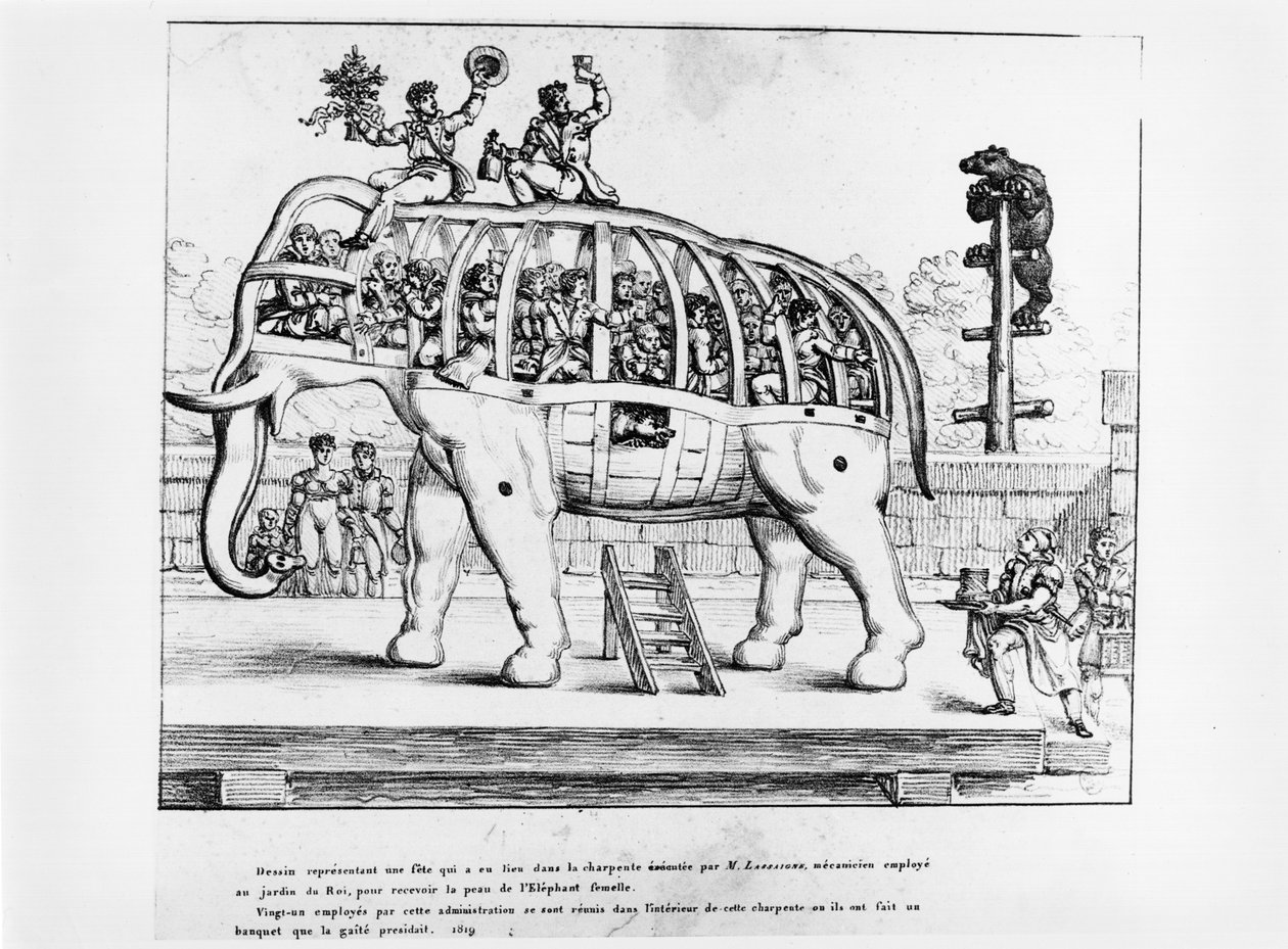 Jardin des Plantes Pariisissa, 1819 tekijältä French School