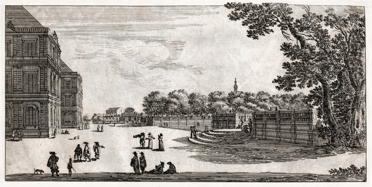Jardin du Luxembourg, Pariisi. (kaiverrus tekijältä French School
