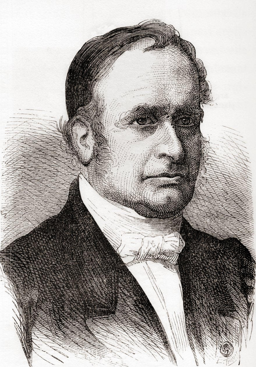 Jean-Baptiste Armand Louis Léonce Élie de Beaumont, teoksesta "Les Merveilles de la Science", julkaistu noin 1870 (kaiverrus) tekijältä French School