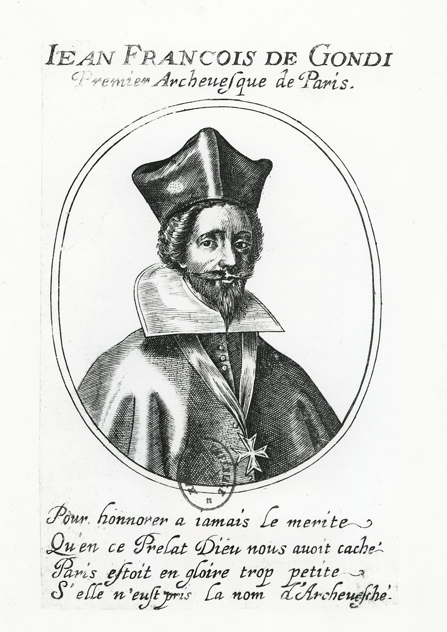 Jean-Francois de Gondi (kaiverrus) tekijältä French School