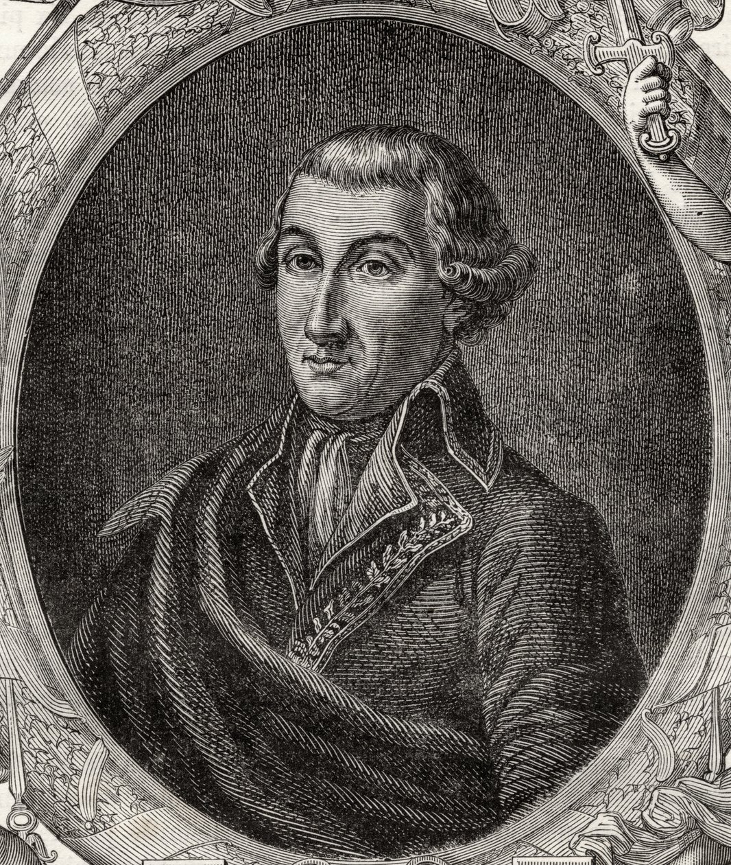 Jean Baptiste Camille Canclaux (1740-1817) Louis Blancin (1811-82) teoksesta "Histoire de la Revolution Francaise" tekijältä French School
