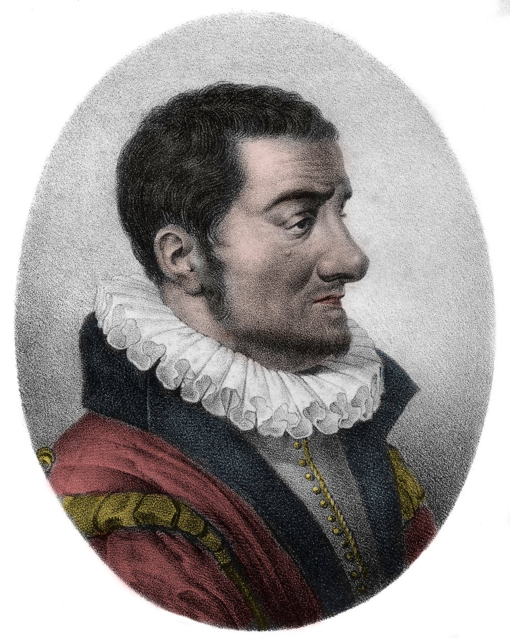 Jean Passerat (1534-1602) englantilainen poliittinen satiiri ja runoilija - kaiverrus - tekijältä French School
