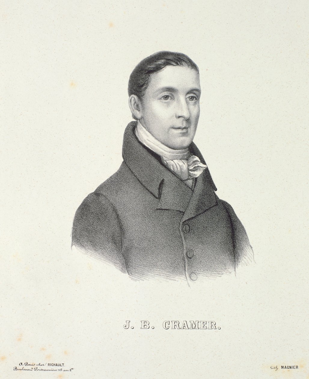 Magnierin kaivertama Johann Baptist Cramer (1771-1858). tekijältä French School
