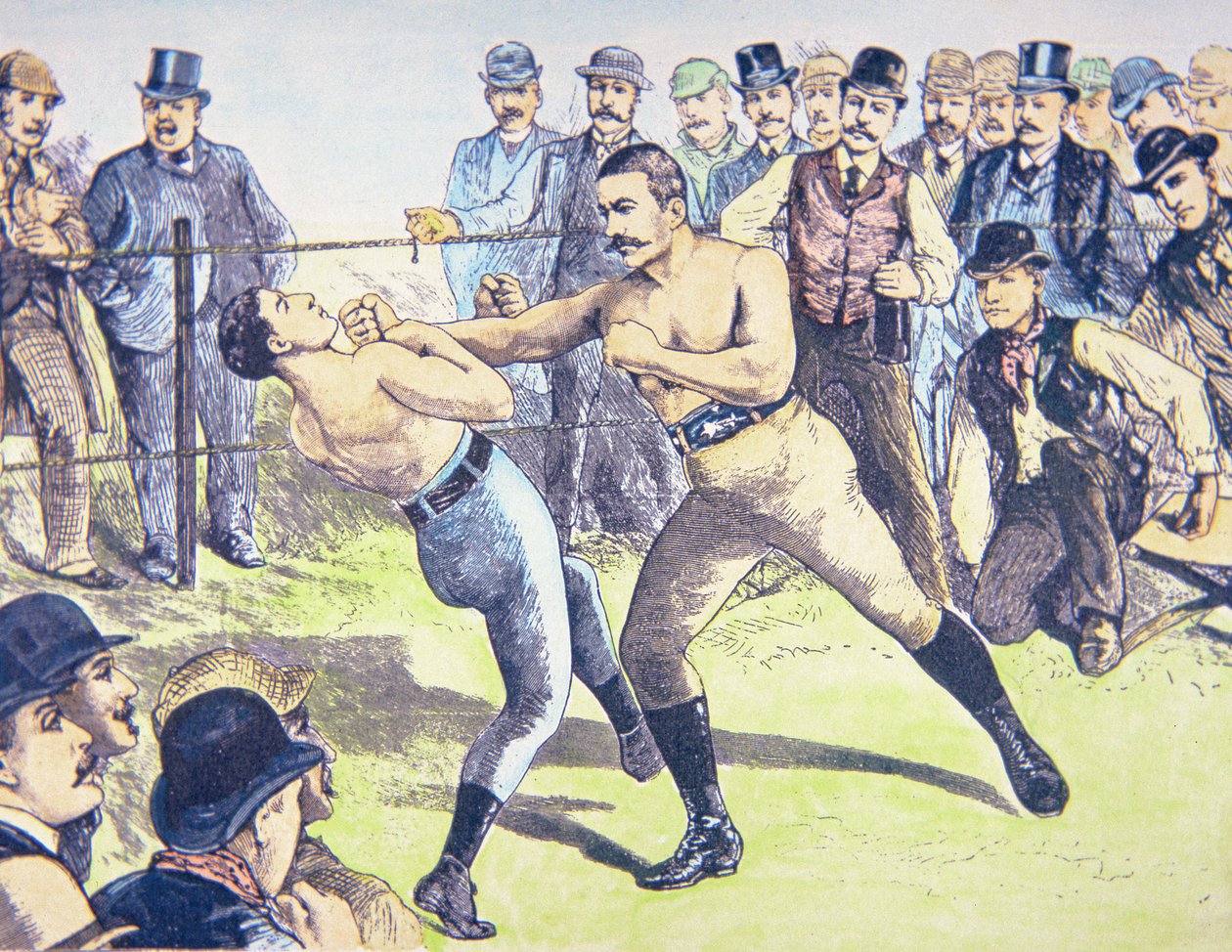 John L. Sullivan vastaan Charlie Mitchell 10. maaliskuuta tekijältä French School