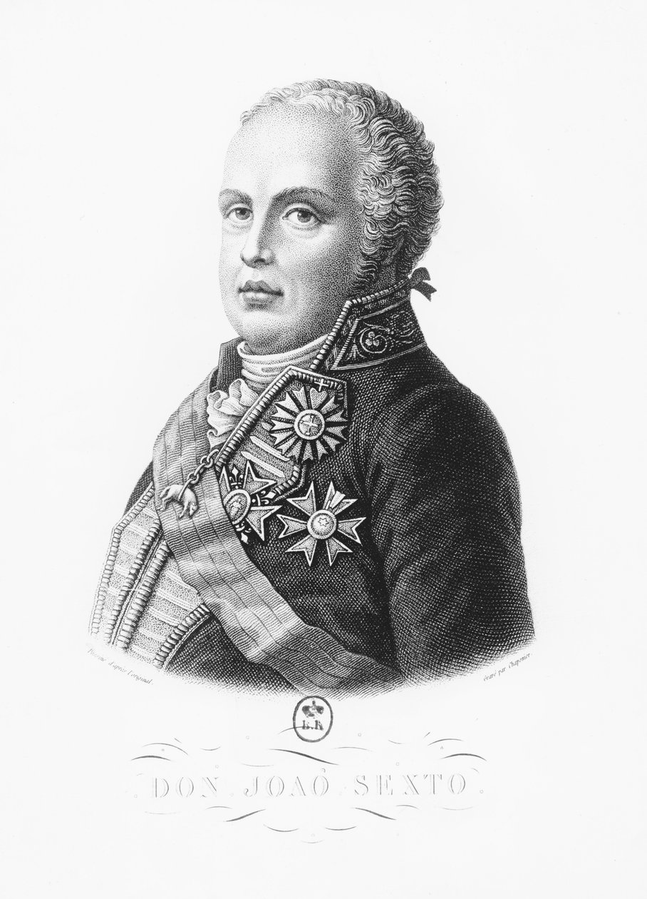 Johannes VI Portugalilainen (kaiverrus) tekijältä French School