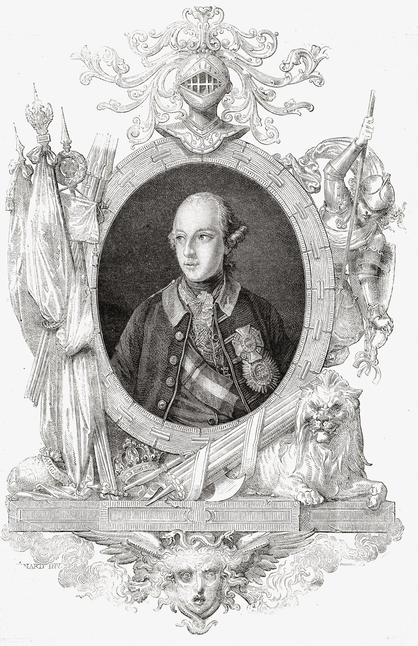 Joseph II, Louis Blancin (1811-82) "Histoire de la Revolution Francaisesta" (kaiverrus) tekijältä French School