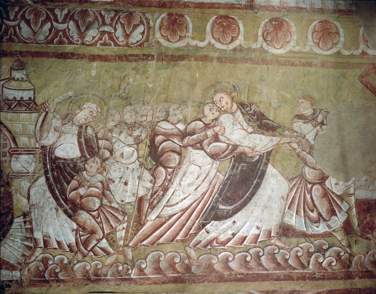 Judas Kissing Christ (fresko) (95750:n yksityiskohta) tekijältä French School
