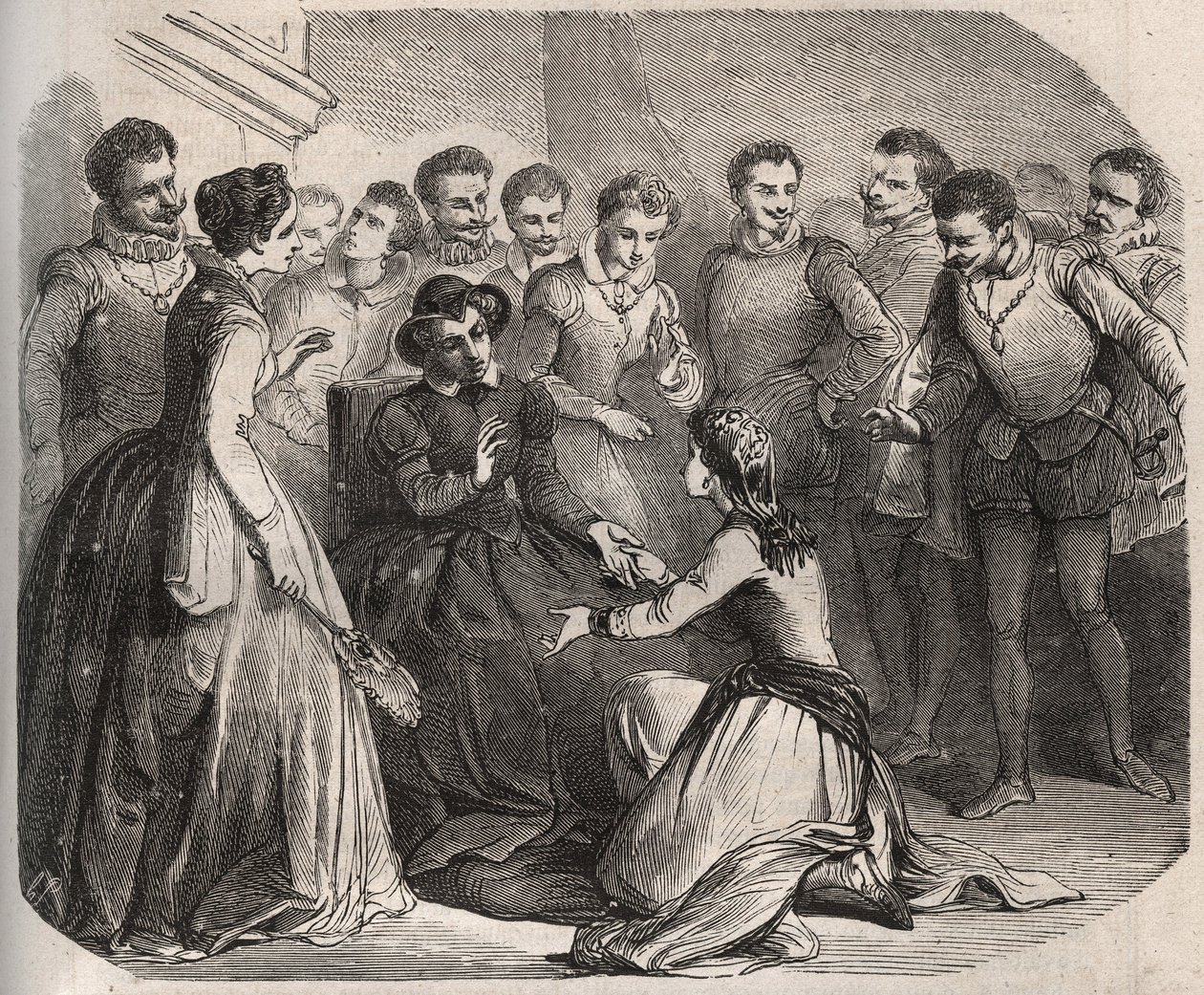 Julita Guagnini pyysi kuningatar Katariina de Medicisiä (Caterina de Medici) (1519-1589) ottamaan hänet palvelukseensa. Hänestä tuli Louis de Bussy d