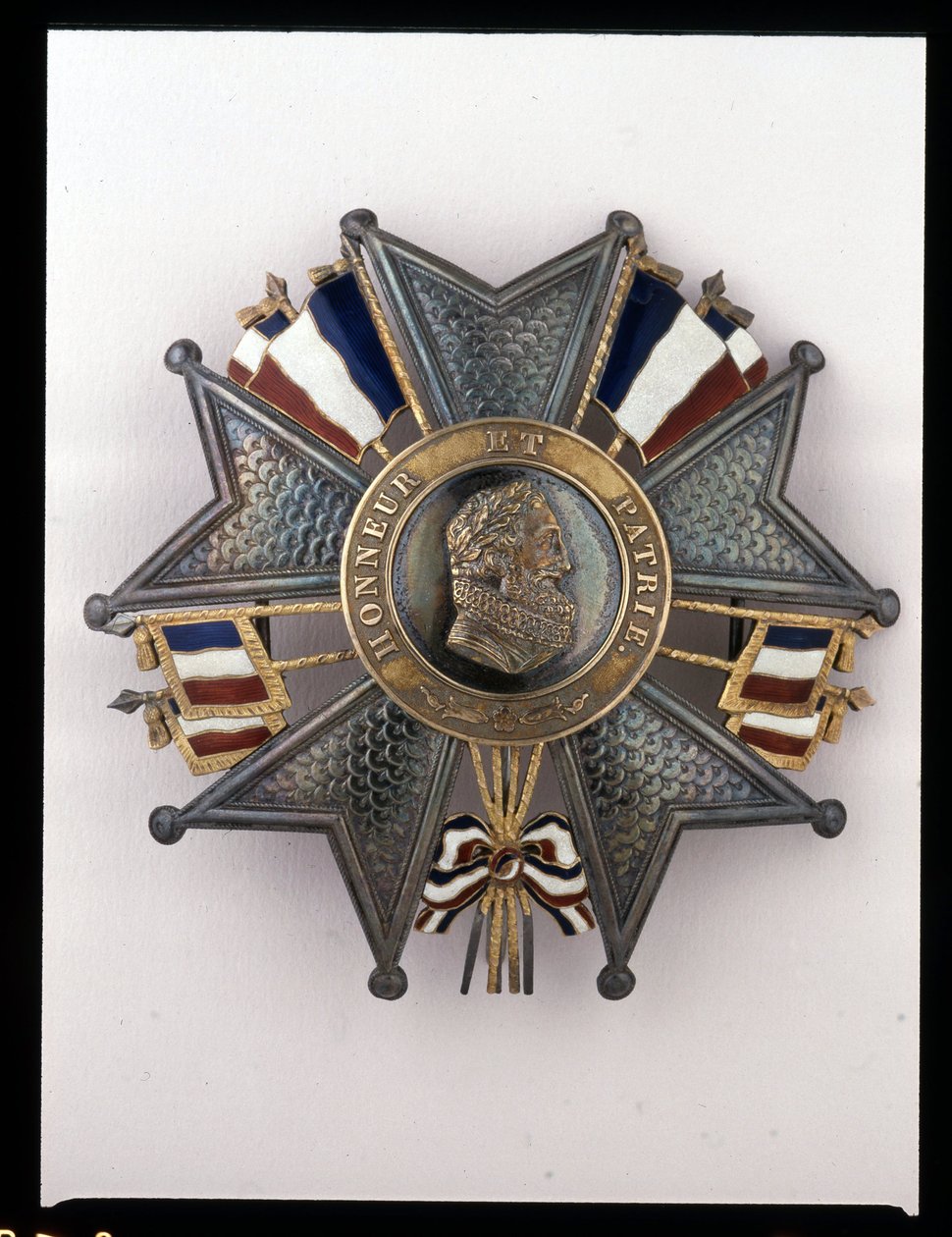 Heinäkuun monarkia - Heinäkuun monarkia - Suurristin laatta, Louis Philippe 1.: "" Honor et Homeland"" - (Henry IV:n kuva). Antanin sotilaat tekijältä French School