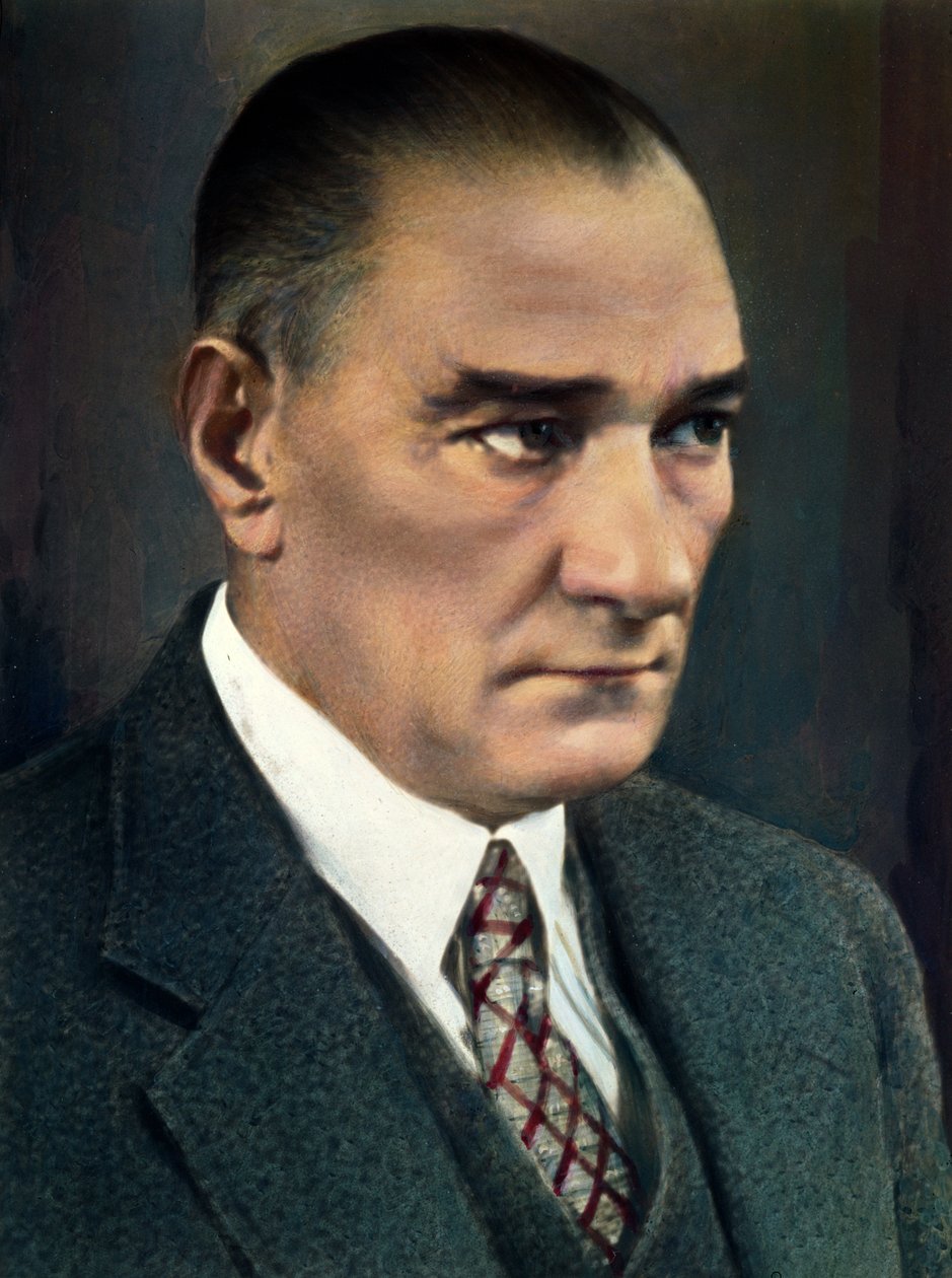 Kemal (Mustapha) Atatürk (1881-1938) n. 1925-30 (wc paperilla) tekijältä French School