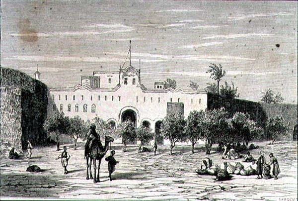 Khartoum, Sudan, 1860-luvulla, kaiverrus Alfred Louis Sargent (s.1828) (kaiverrus) tekijältä French School