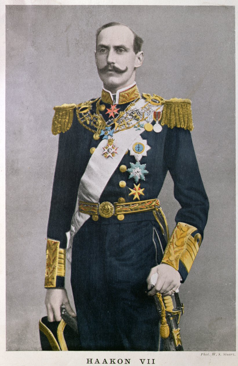 Norjan kuningas Haakon VII (1872-1957), 1900-luvun alku tekijältä French School