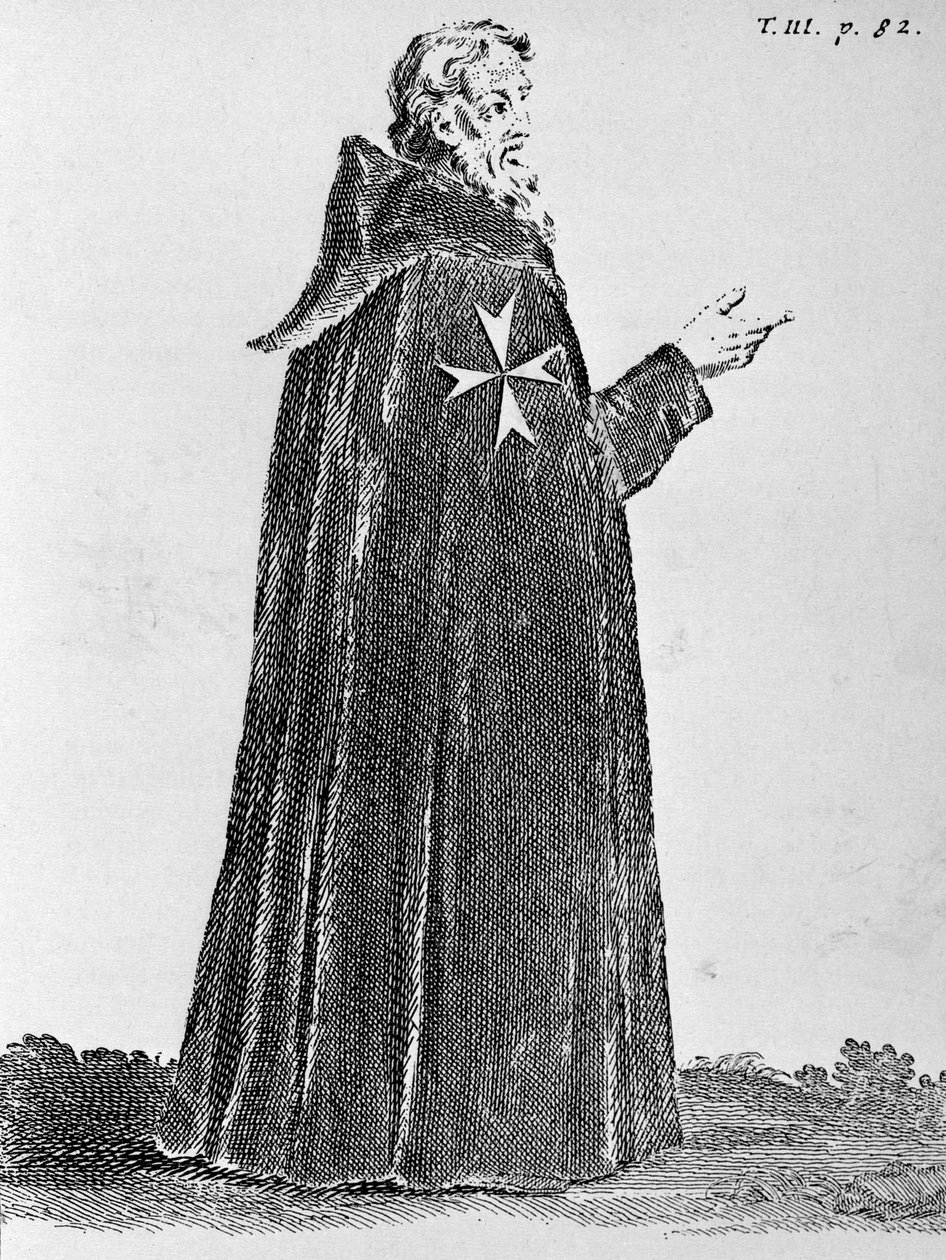 Knight Hospitaller alkuperäisessä käytössä, käytetty 1300-luvulle asti tekijältä French School