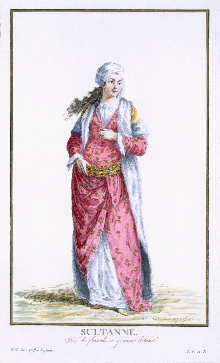 Kosem Sultan, (käsinvärinen kaiverrus) tekijältä French School