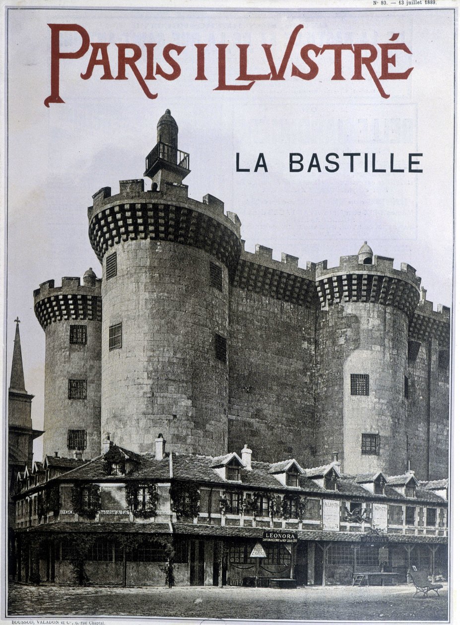 La Bastille. "Paris illustrious" -sanomalehden kansi, 13. heinäkuuta 1889. tekijältä French School