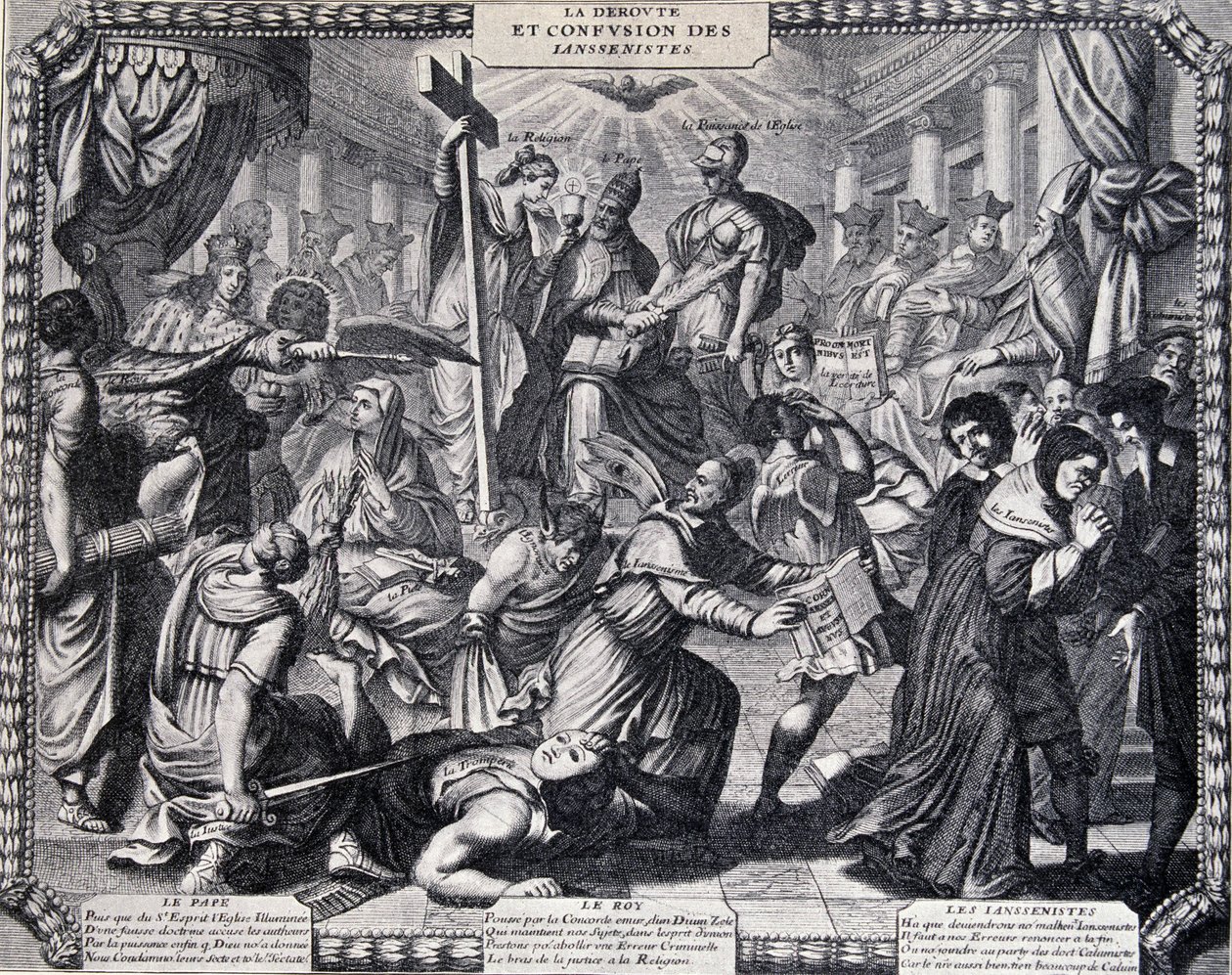 The Rout of the Jansenists - jesuiitojen julkaisema satiirinen almanakka tekijältä French School