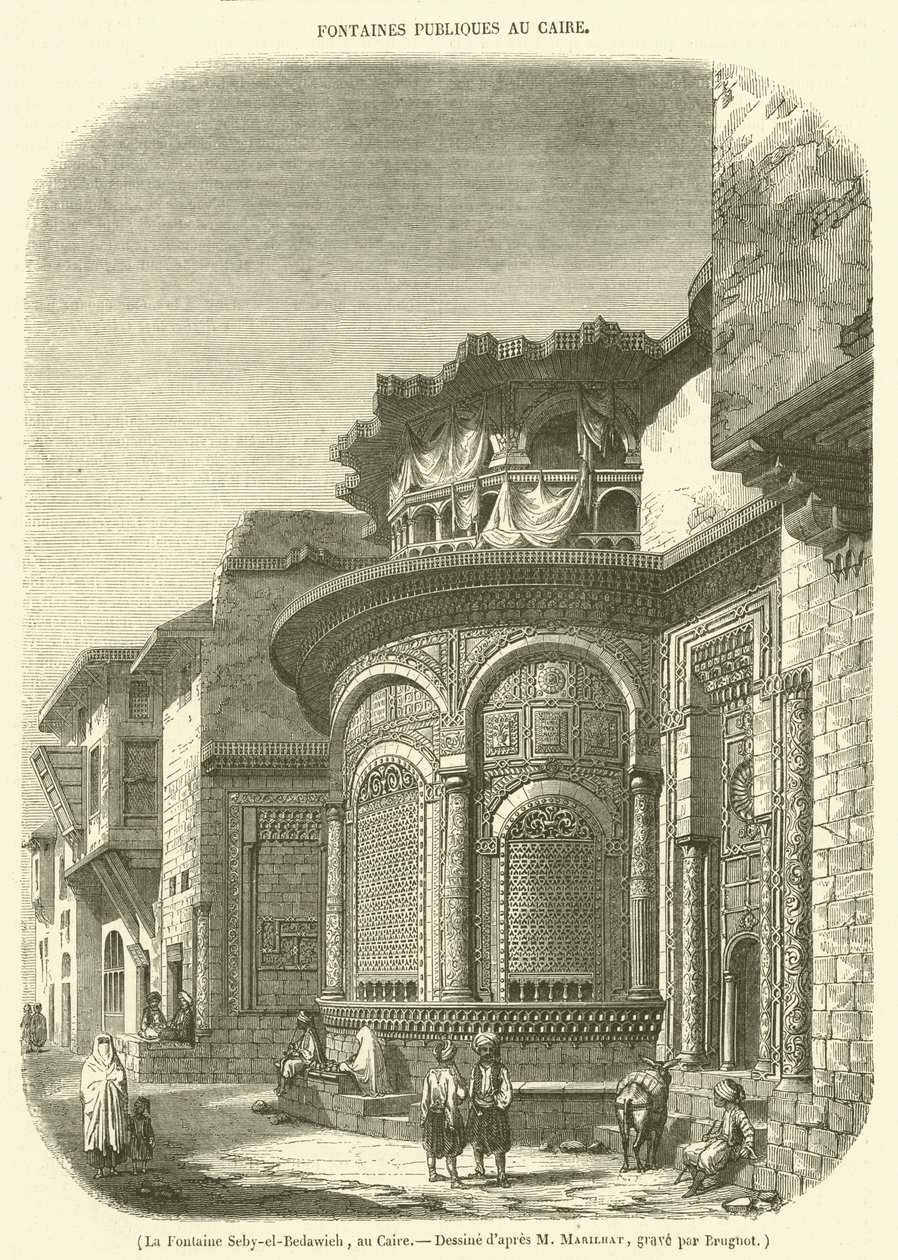 Seby-el-Bedawiehin suihkulähde, Kairo (kaiverrus). tekijältä French School