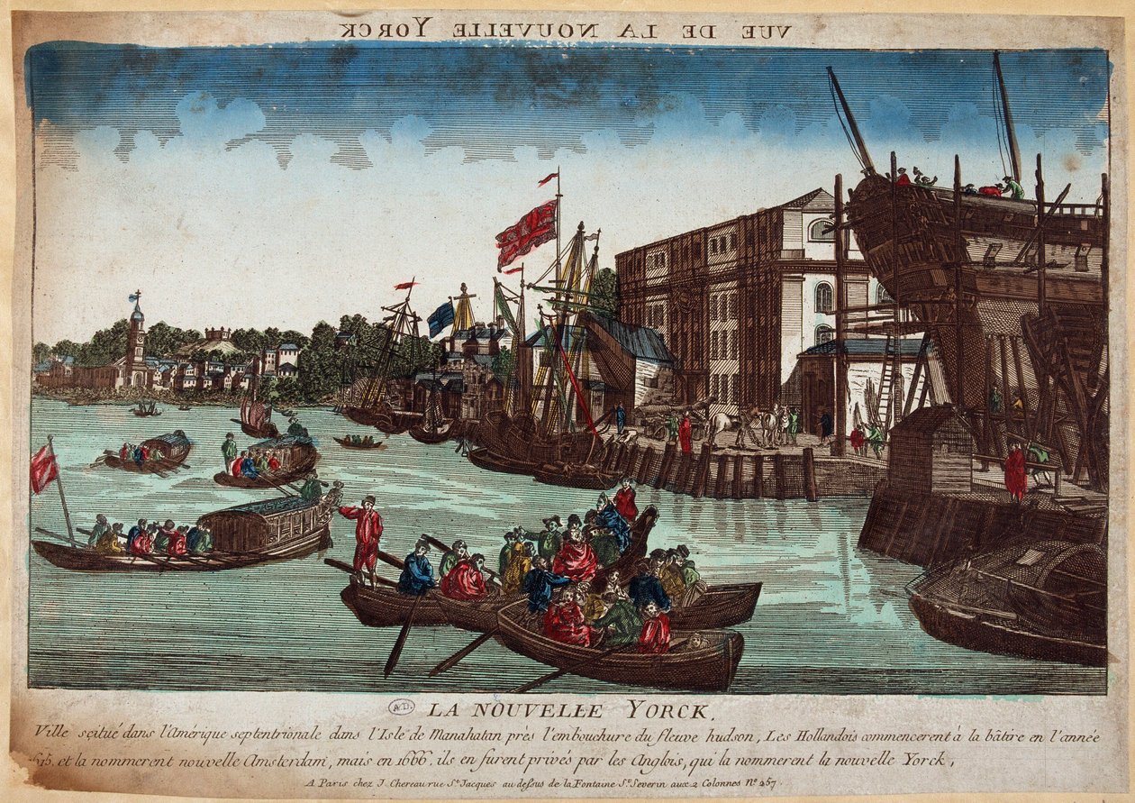 La Nouvelle York, kaiverrus 1700-luvulta tekijältä French School