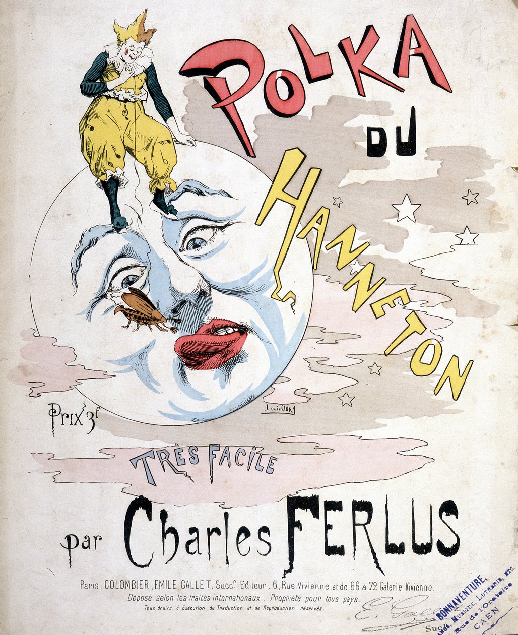 La Polka du Hanneton, Charles Ferlus - nuottien kansi, 1800-luvun loppu tekijältä French School