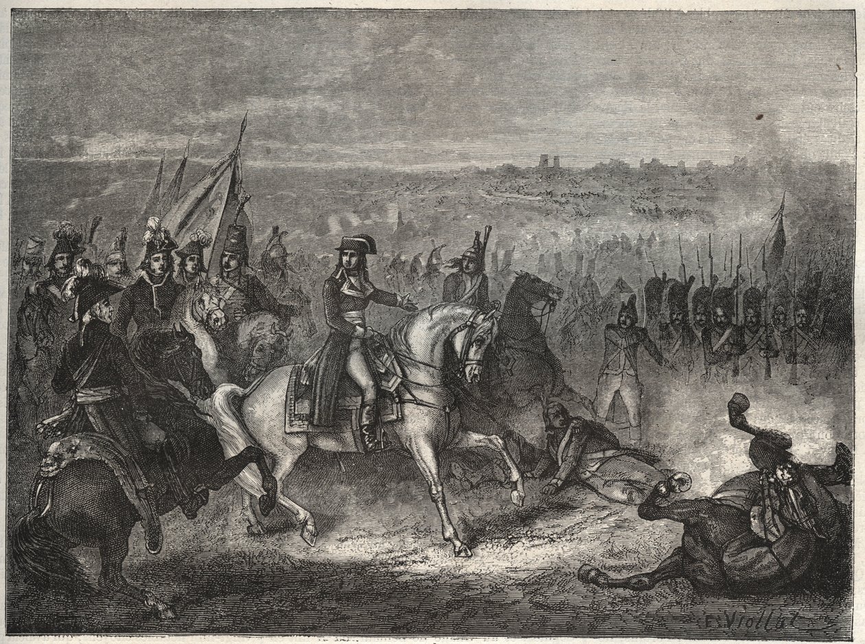 La Battle de Lonato - NAPOLEON LONATOLLA - Kutsutaan myös toiseksi CASTIGLIONEN taisteluksi: Italian kampanjassaan Napoleon voittaa itävaltalaiset Wurmserin johdolla ja pakottaa heidät vetäytymään Mantovaan. 3. elokuuta 1796 - Maurice La Charin uusi kansal tekijältä French School